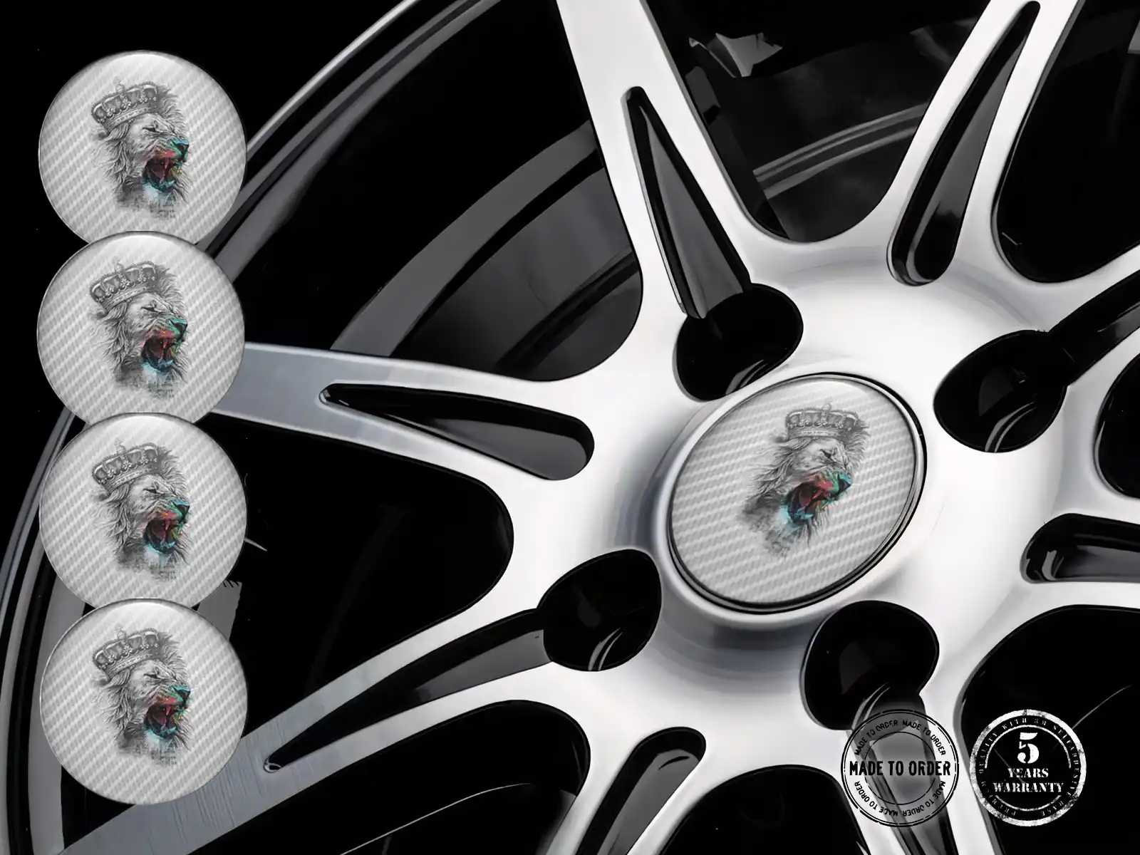 Wheel badges High-Quality Finish Sleek Dome for Cars